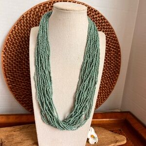 VTG 20 Strand Turquoise Seed Bead Necklace Southwest 25”